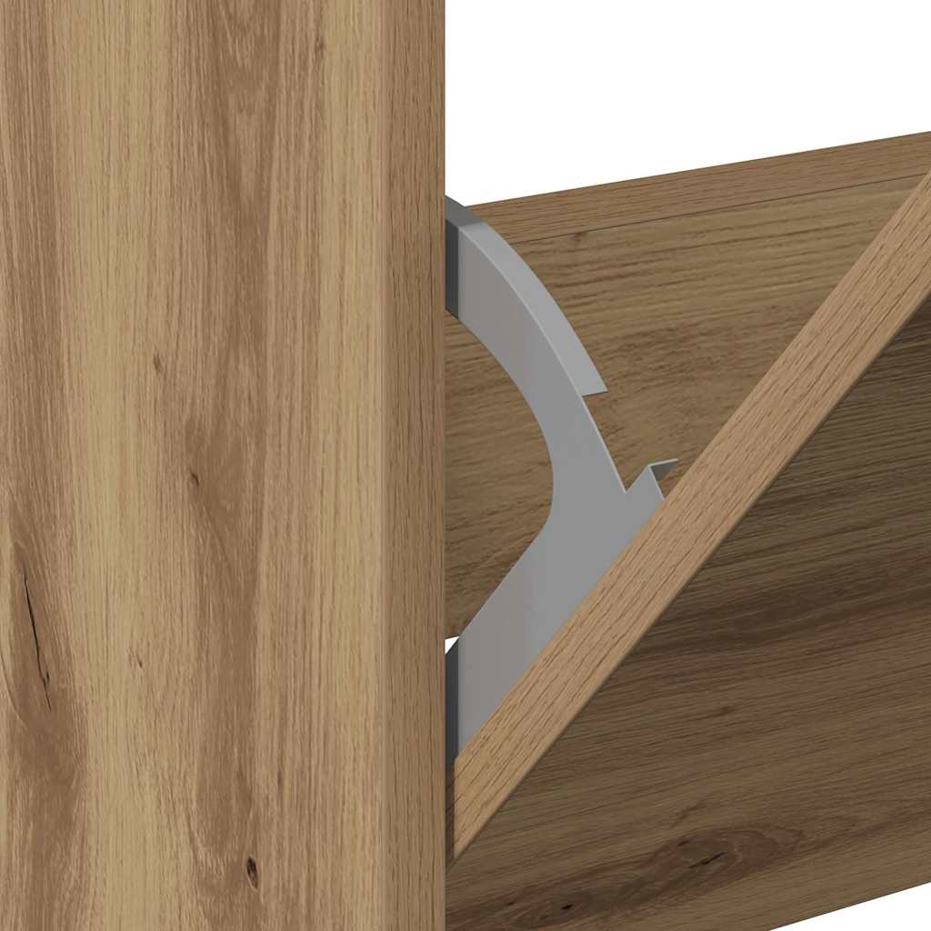 Skoskab med dør artisan eg 80 x 21 x 125.5 cm Konstrueret træ