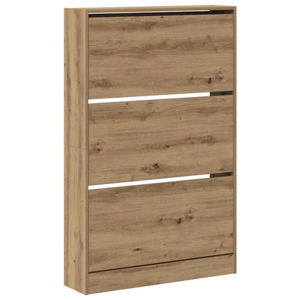 Sko skab 80 x 21 x 125,5 cm Konstrueret træ Artisan Egetræ