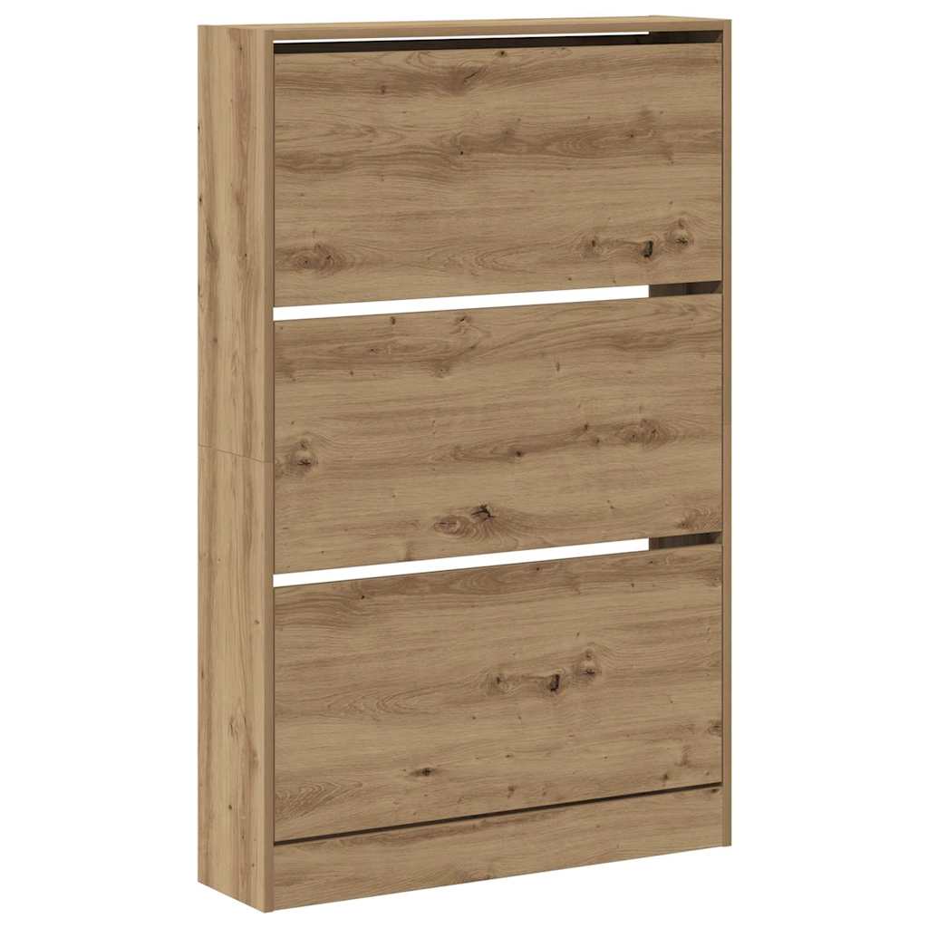 Sko skab Artisan Egetræ 80 x 21 x 125,5 cm Konstrueret træ