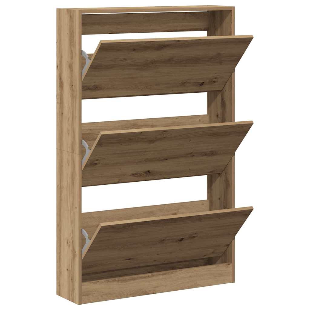 Sko skab Artisan Egetræ 80 x 21 x 125,5 cm Konstrueret træ