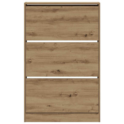 Sko skab 80 x 21 x 125,5 cm Konstrueret træ Artisan Egetræ