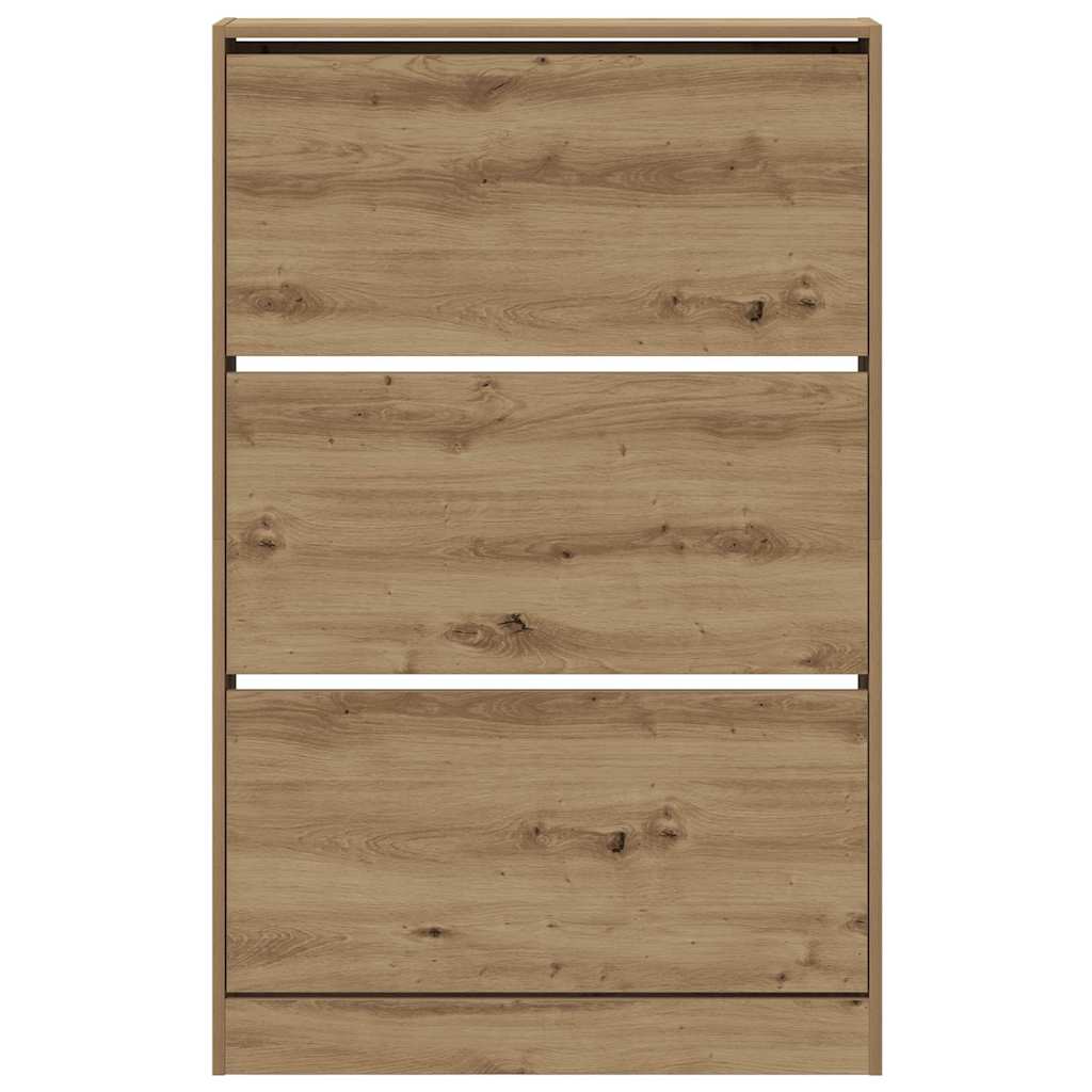 Sko skab Artisan Egetræ 80 x 21 x 125,5 cm Konstrueret træ