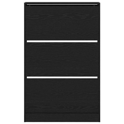 Sko skab 80 x 21 x 125,5 cm Konstrueret træ Sort eg