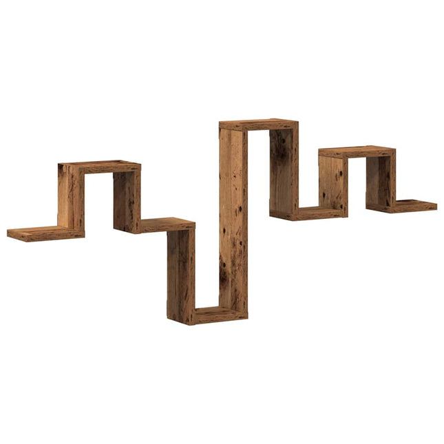 Væghylde Vægmonteret Gammelt træ 104,5 x 43 x 10 cm