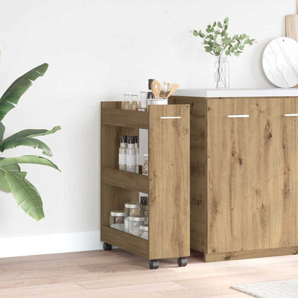 Kabinet med hjul Artisan Egetræ 60 x 22 x 79 cm