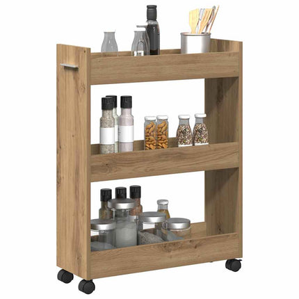 Kabinet med hjul Artisan Egetræ 60 x 22 x 79 cm