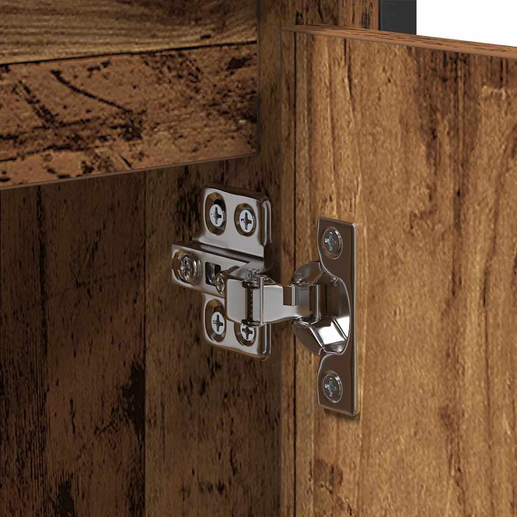 Badeværelsesskabsunder med dør Gammelt træ 60 x 35 x 60 cm