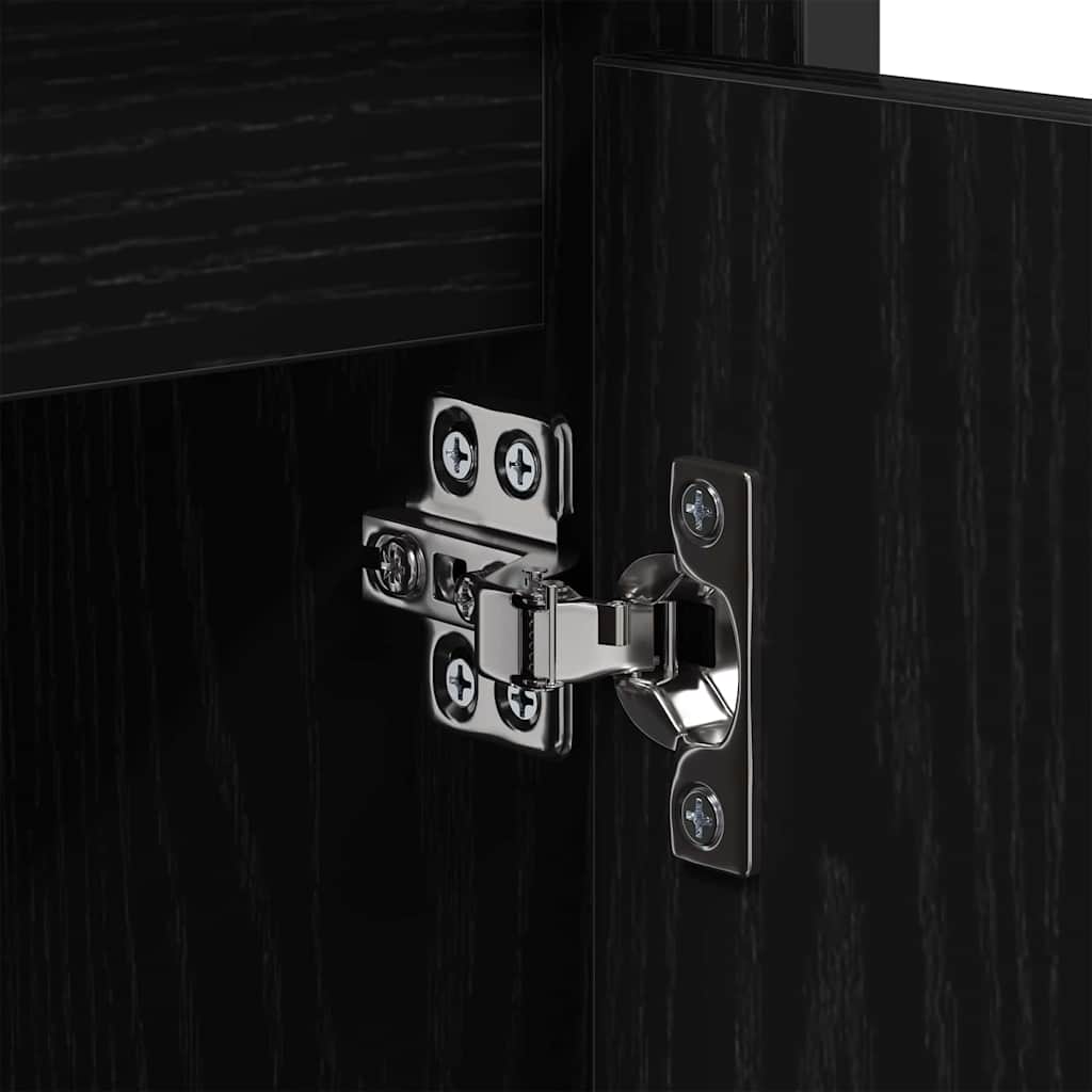 Badeværelsesskabsunder Sort eg 60 x 35 x 60 cm Konstrueret træ