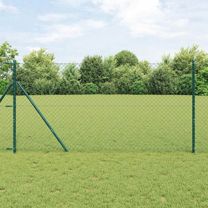 Kædelink indhegning 10 x 1,6 m Stål Grøn