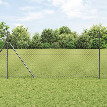 Kædelink indhegning 10 x 1 m Stål Grå