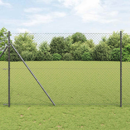 Kædelink indhegning 10 x 1,5 m Stål Grå