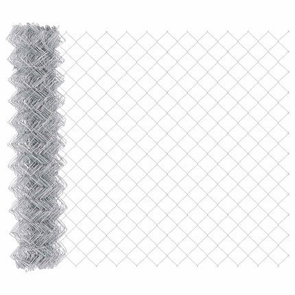 Kædelink indhegning 10 x 1 m Galvaniseret stål Sølv