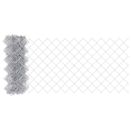 Kædelink indhegning 10 x 0,6 m Galvaniseret stål Sølv