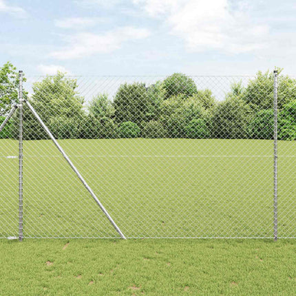 Kædelink indhegning 10 x 1,6 m Galvaniseret stål Sølv