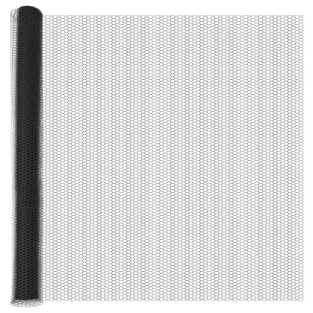 Hexagon Hegn Grå 1,5 x 10 m PVC