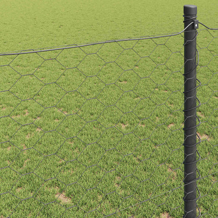 Hexagon Hegn Grå 1,6 x 25 m PVC