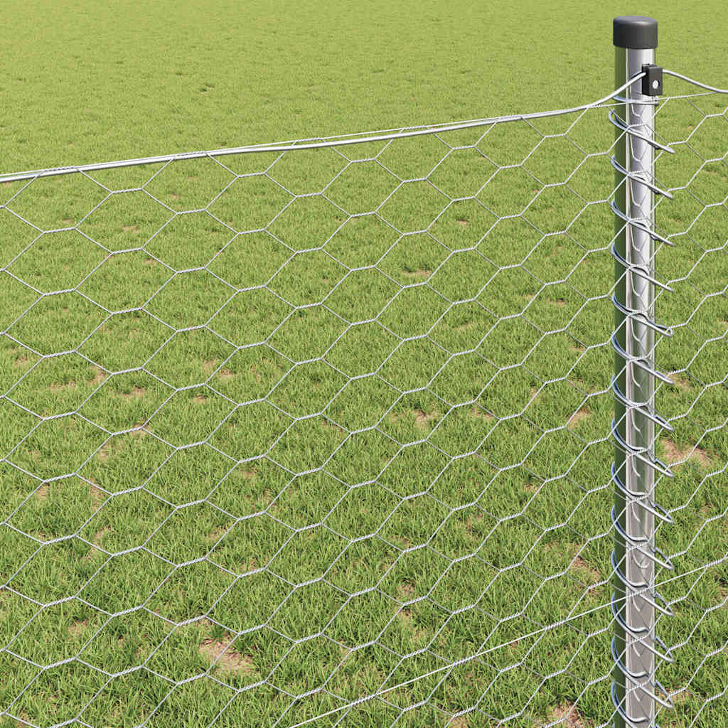 Hexagon Hegn Sølv 1 x 10 m Galvaniseret stål