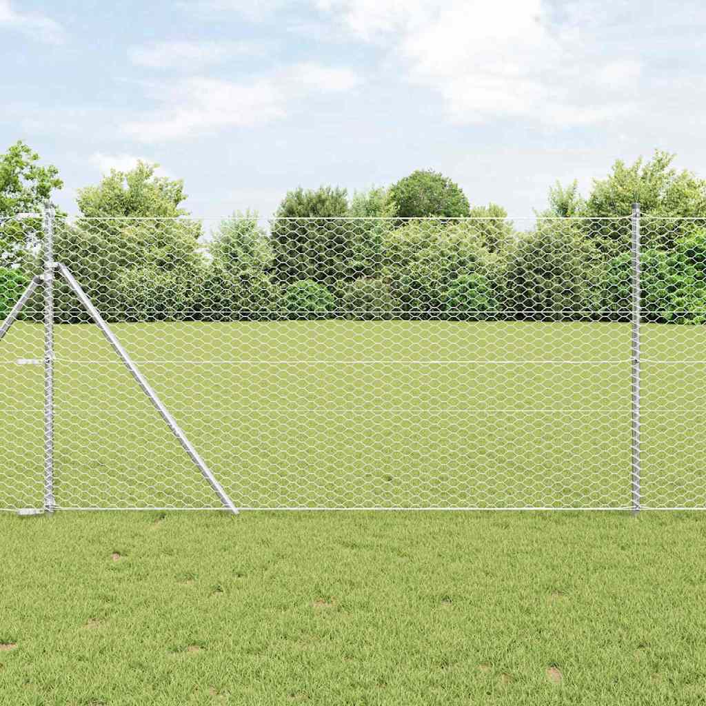 Hexagon Hegn Sølv 1 x 10 m Galvaniseret stål
