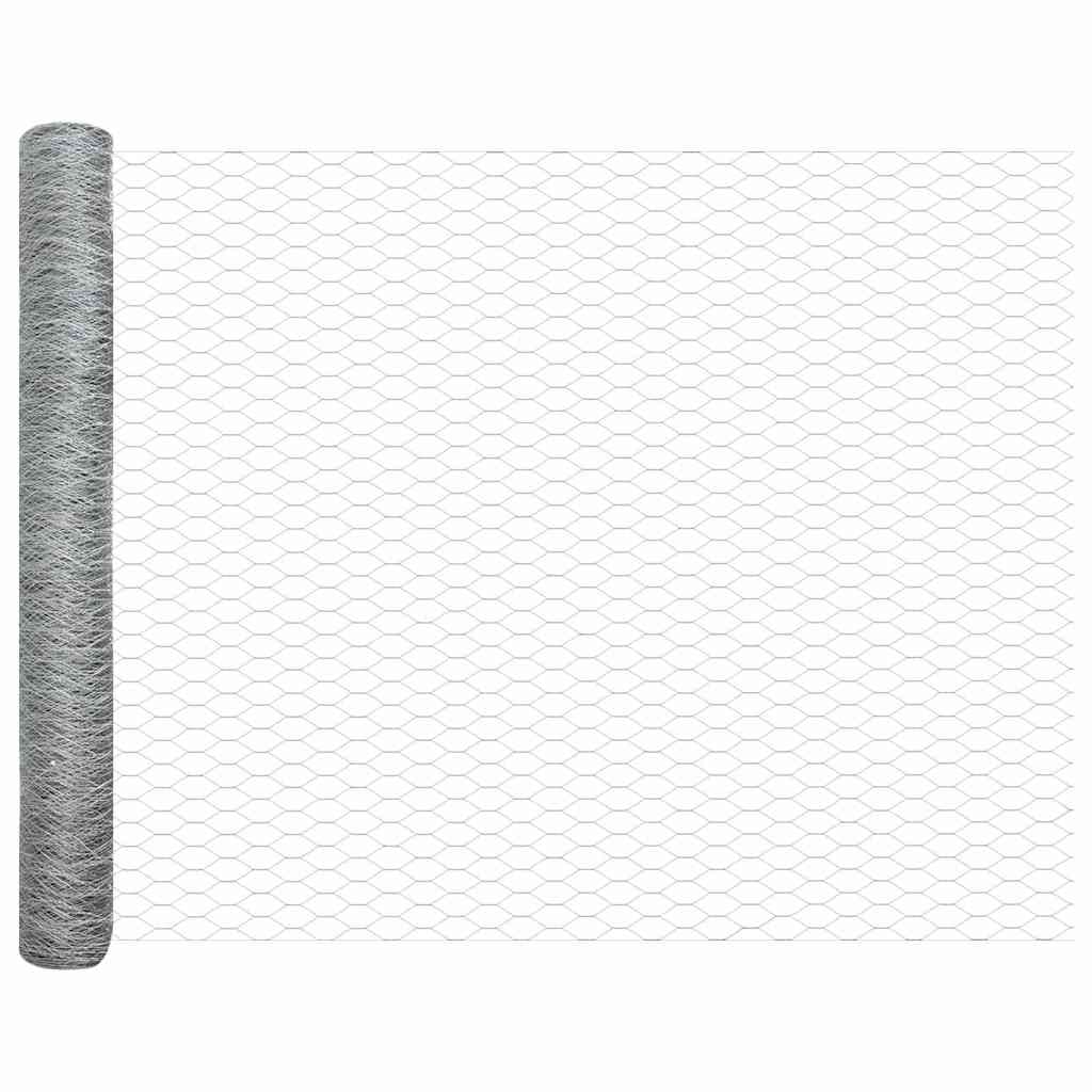 Hexagon Hegn Sølv 1 x 10 m Galvaniseret stål