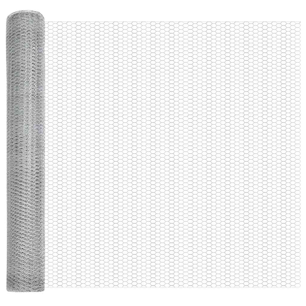 Hexagon Hegn Sølv 1 x 50 m Galvaniseret stål