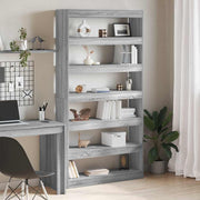 Bogskab Grå Sonoma 100 x 30 x 198 cm Konstrueret træ