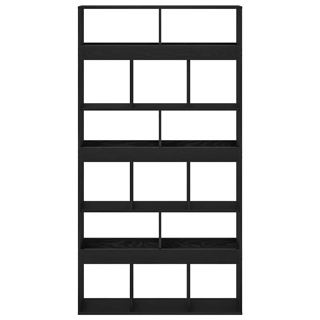 Bogskab 2 pcs Sort eg 100 x 33 x 187,5 cm