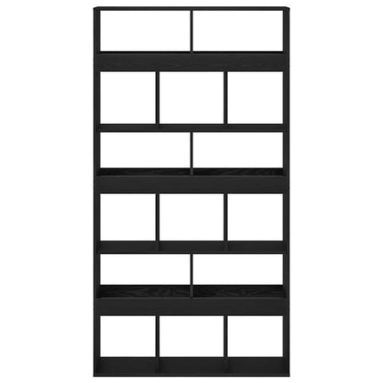 Bogskab 15 niveauer 100 x 33 x 187,5 cm Sort eg