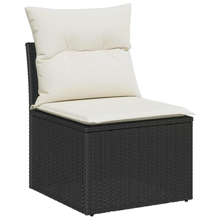 Havesofa Sæt 5 stk. Sort polyrattan