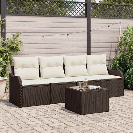 Havesofa Sæt Brun polyrattan