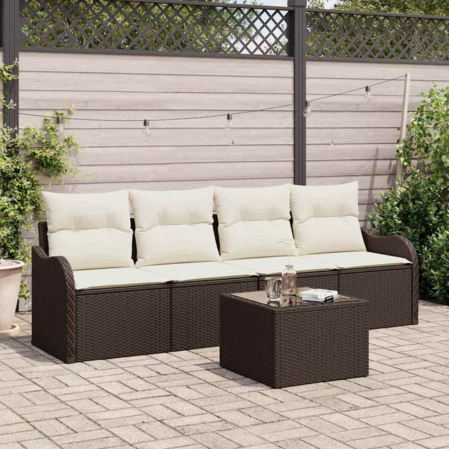 Havesofa Sæt Brun polyrattan