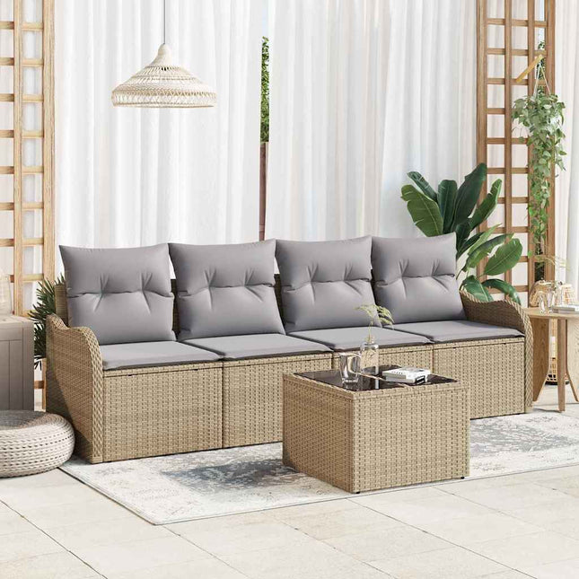Havesofa Sæt Beige polyrattan