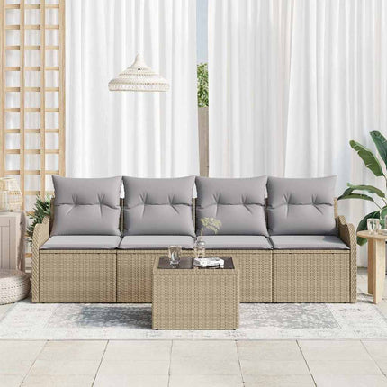 Havesofa Sæt Beige polyrattan