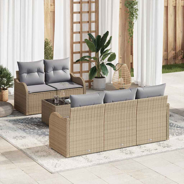 Havesofa Sæt Beige polyrattan