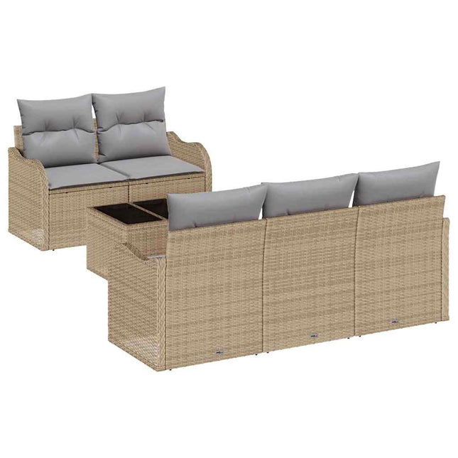 Havesofa Sæt Beige polyrattan