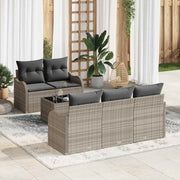 Havesofa Sæt Lysegrå polyrattan