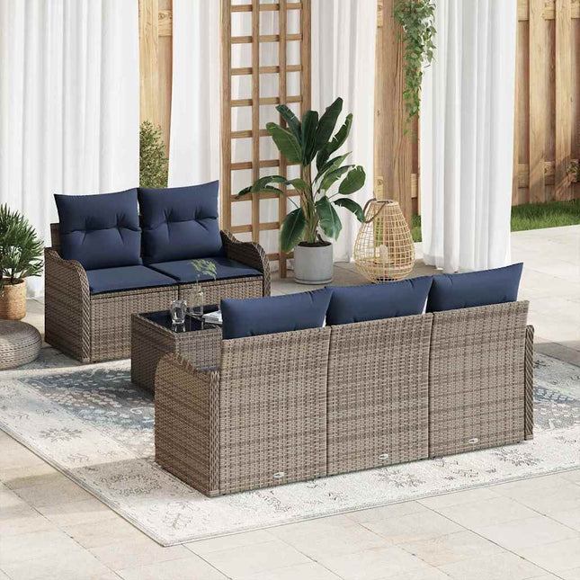 Havesofa Sæt Grå 55 x 55 x 37 cm polyrattan