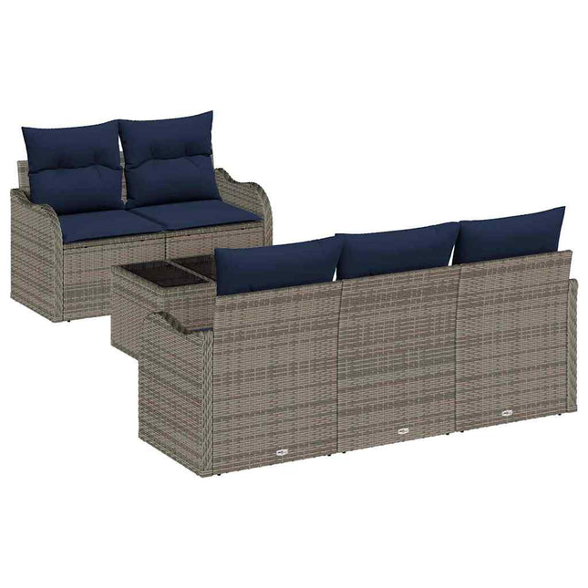 Havesofa Sæt Grå 55 x 55 x 37 cm polyrattan