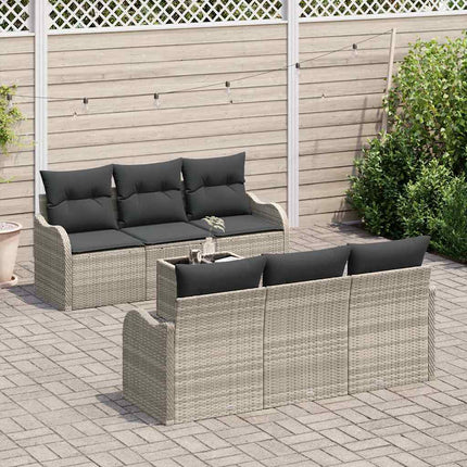 Havesofa Sæt Lysegrå 55 x 55 x 37 cm polyrattan
