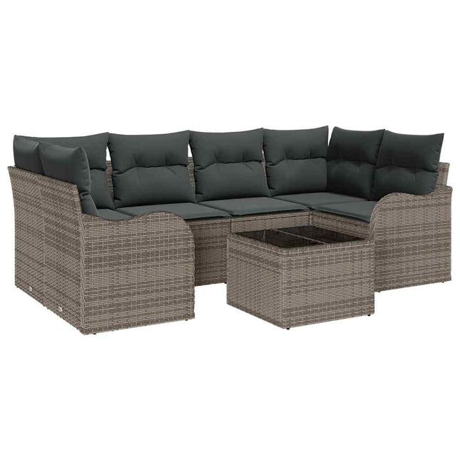 Havesofa Sæt Grå 55 x 55 x 37 cm polyrattan