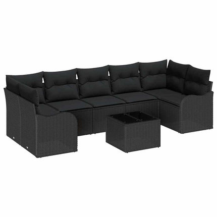 Havesofa Sæt Sort 55 x 55 x 37 cm polyrattan