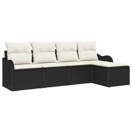 Havesofa Sæt Sort polyrattan
