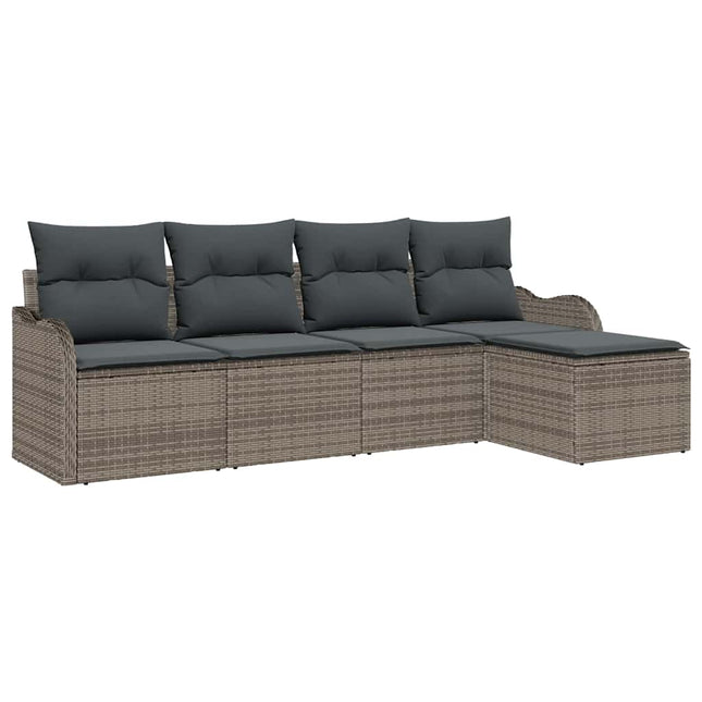 Havesofa Sæt Grå polyrattan