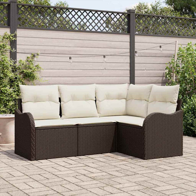 Havesofa Sæt Brun polyrattan