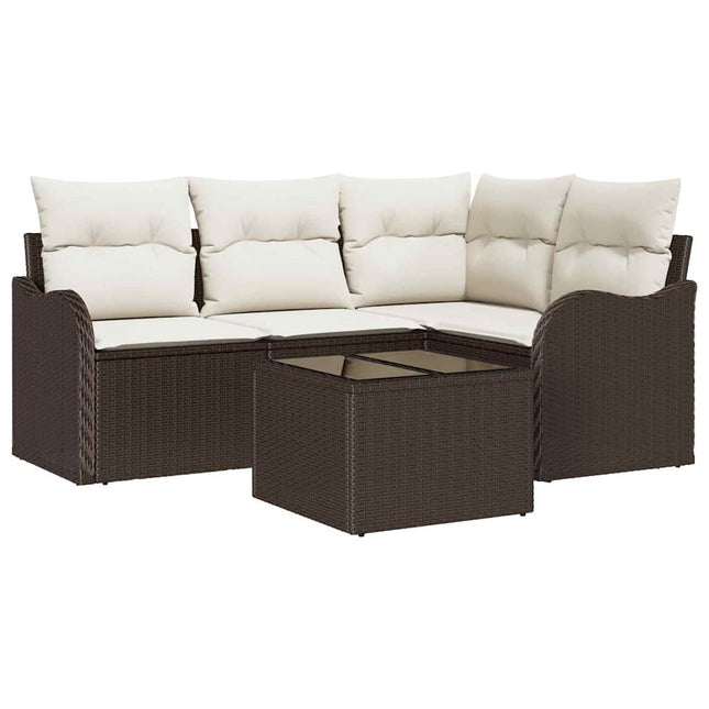 Havesofa Sæt Brun polyrattan