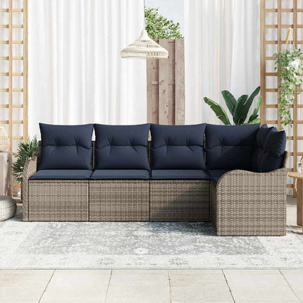 Havesofa Sæt Grå polyrattan