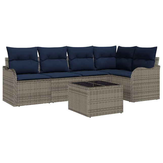 Havesofa Sæt Grå polyrattan