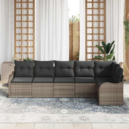 Havesofa Sæt Grå polyrattan