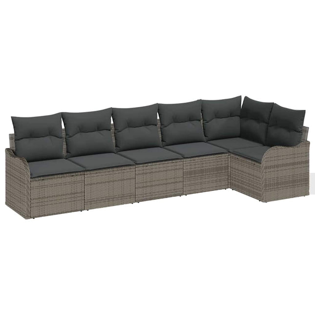 Havesofa Sæt Grå polyrattan