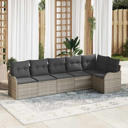 Havesofa Sæt Lysegrå polyrattan
