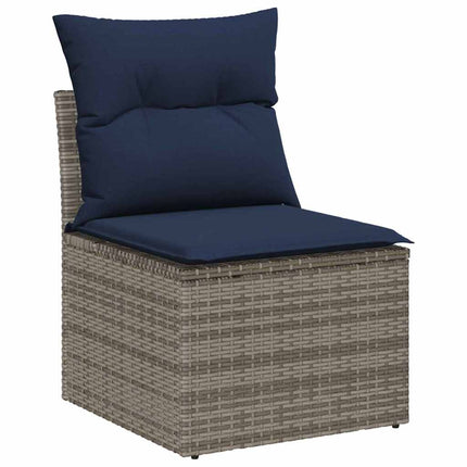 Havesofa Sæt Grå polyrattan